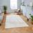Think Rugs G2851 Abstract High Density Beige, Silver cm