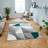 Think Rugs Matrix MT63 Hand Carved High Density Pile Green, Grey cm