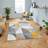 Think Rugs Matrix MT63 Hand Carved High Density Pile Yellow, Grey cm
