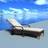 vidaXL Sun Lounger Wheels Poly