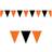 Beistle 00116 Orange And Black Outdoor Pennant Banner- Pack of 12