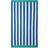 Lexington Striped Cotton Terry Badlakan Blå, Vit (180x100cm)