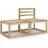 vidaXL 2 Piece Garden Impregnated Pinewood 70cm H x 60cm W x 64cm D Outdoor Lounge Set