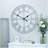 Melody Maison Extra Large Silver Skeleton 80cm Wall Clock