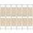 vidaXL 6-panels stof cremefarvet Rumdeler