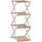 Gift Decor Shelves Brown White Foldable Wood 32 x 96 x 39 cm Book Shelf