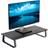 Vivo Black Wood 24 Wide Desktop Stand Ergonomic TV Monitor Riser Desk Organizer