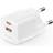 4smarts 2-ports USB-A USB-C oplader 20W PD/QC 3.0 hvid PRIS-MATCH