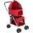 vidaXL Hopfällbar Hundvagn Dubbel Röd 83x48x97 cm Oxfordtyg