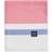 Lexington Striped vaflet bomuldsplaid Tæppe Pink, Blå, Hvid (170x130cm)