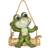 OutSunny Hanging Garden Statue, Vivid Frog on Figurine