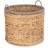 RED HAMPER Large Round Water Hyacinth With Rope Border Basket