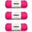 Caron Simply Soft Neon Pink Yarn 3 Pack of 170g