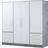 Forte Jupiter Concrete/White Wardrobe 206.5x200cm
