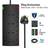 ExtraStar 8 Gang Surge-Protected Extension Lead Black 3m