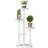 OutSunny 3 Tiered Plant Stand, Plant Shelf for Outdoor, white White