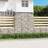 vidaXL buet gabionkurv 150x50x160/180 galvaniseret jern