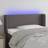 vidaXL LED Grå 103x16x78/88 cm Konstläder Sänggavel
