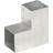 vidaXL Stolpebeslag L-form 101x101 galvaniseret metal