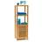 Relaxdays Bamboo Bathroom Shelf with 4 Shelves 110 x 36.5 x 33 cm