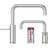 Quooker Nordic Square Twintaps Inkl Combi+ (Q210550402+Q210480402+Q110900202) Rustfrit stål