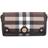 Burberry Check and Leather Top Handle Note Bag Brown Free Size