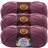 Lion Brand Yarn 24-7 Cotton Lilac Medium Mercerized Cotton Purple Yarn 3 Pack