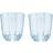 Holmegaard Lily Blue iris Drinking Glass 32cl 2pcs