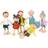 Small Foot Bending Wooden Doll Family