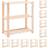 vidaXL 3-Tier Storage Racks Pinewood Shelving System