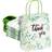 Sparkle and Bash 50 Pack Floral Paper Gift Bags with Handles White
