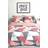 Dreamscene Shapes Teddy Fleece Duvet Cover White, Grey, Pink