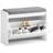 SoBuy Shoe Bench With Cushion White Shoe Rack 62x46cm