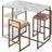 Teamson Home Versanora Marmo Frukostbord Mässing Finish Bordsgrupp 5st