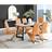 Box Carson White Marble Dining Set