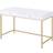 Acme Furniture Desk White High Gloss & Gold Escritorio de escritura