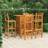 vidaXL 5 Piece Garden Solid Wood Acacia Brown Outdoor Bar Set, 1 Table incl. 4 Chairs