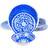 Elama ELN Elly Collection Melamine Dinnerware 12 Piece Blue Dinner Set 12pcs