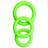 Ouch! Cock Ring Set 3pc Glow in the Dark Neon Green