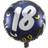 Horror-Shop Folienballon 18 Schwarz-Gold 45cm