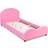 Costway Twin Size Upholstered Platform Toddler Bed with Wood Slat Support 41.5x80"