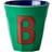 Rice melamin cup medium letter B 30 cl Forest green