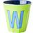 Rice melamin cup medium letter W 30 cl green