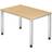Hammerbacher Eurokraft Pro 4-Legged Frame 1200 mm Aluminium Silver Maple Finish Writing Desk 60x120cm