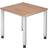 Hammerbacher Eurokraft Pro 4-Legged Frame 800 mm Aluminium Silver Walnut Writing Desk 80x80cm