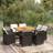 vidaXL dynor Matgrupp, 1 Bord inkl. 8 Stolar