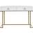 Beliani Westport White/Gold Avlastningsbord 50x115cm