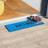 Relaxdays Narrow Coir Doormat 75x25 Non-Slip Face PVC Blue Blue, Black