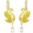 Swarovski Swan Iconic Swan Drop Earrings - Gold/Yellow/Transparent