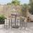 vidaXL Grey Poly Rattan Garden of 5 Outdoor Bar Set, 1 Table incl. 4 Chairs